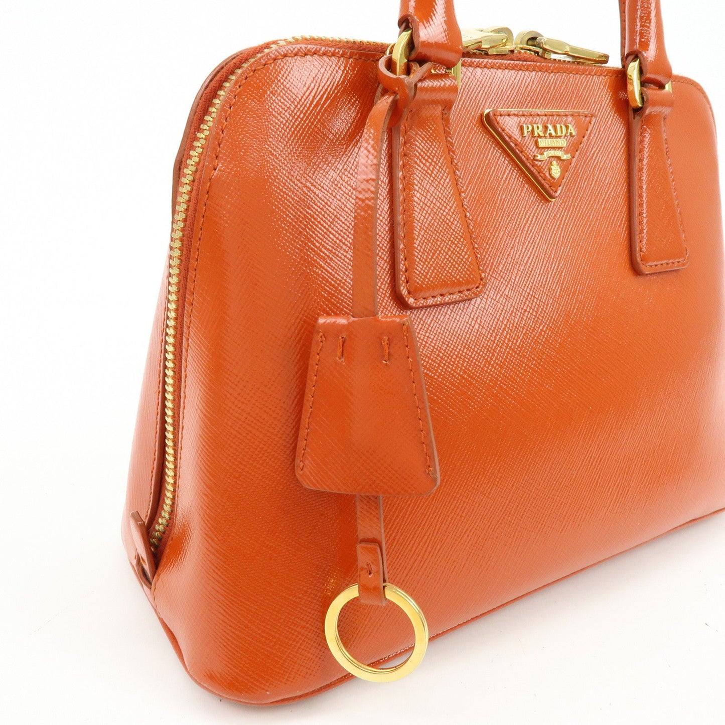 Prada Triangle Logo Patent Leather 2Way Hand Shoulder Bag BL0838【Pre-order】