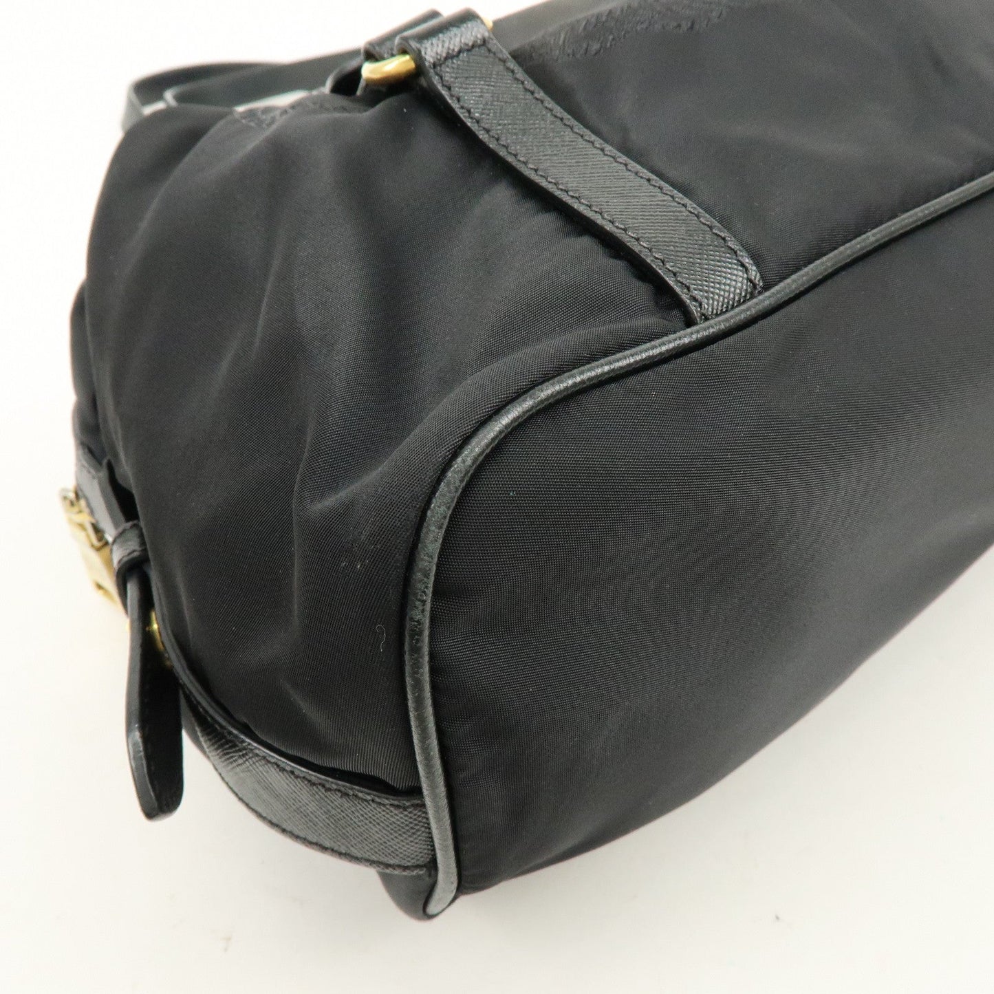 Prada Logo Nylon Leather Boston Bag Shoulder Bag Black BL0600【Pre-order】