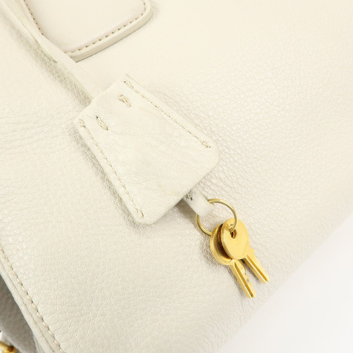 Prada Vitello Daino Leather Hand Bag Ivory BL0804【Pre-order】