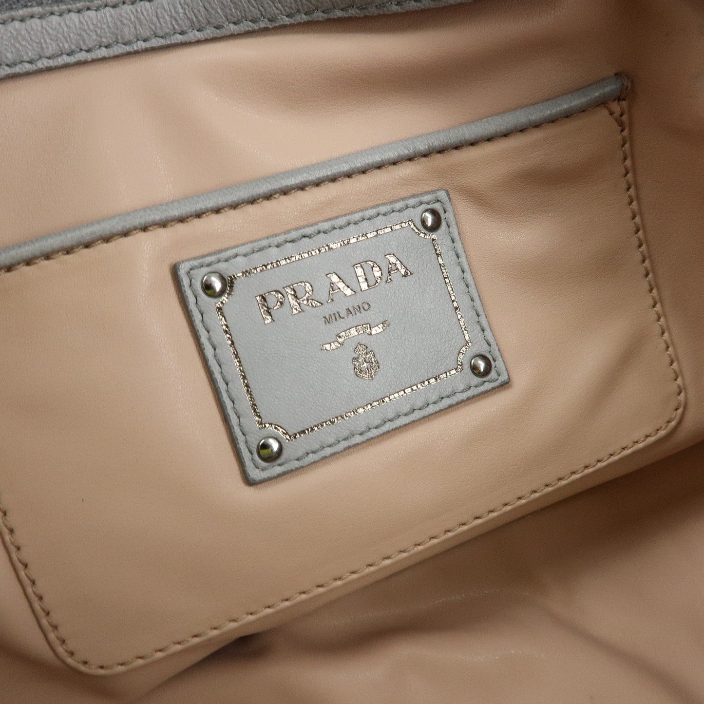 Prada Canapa Nappa Gaufre Leather Gathered Large Tote Hand Bag【Pre-order】