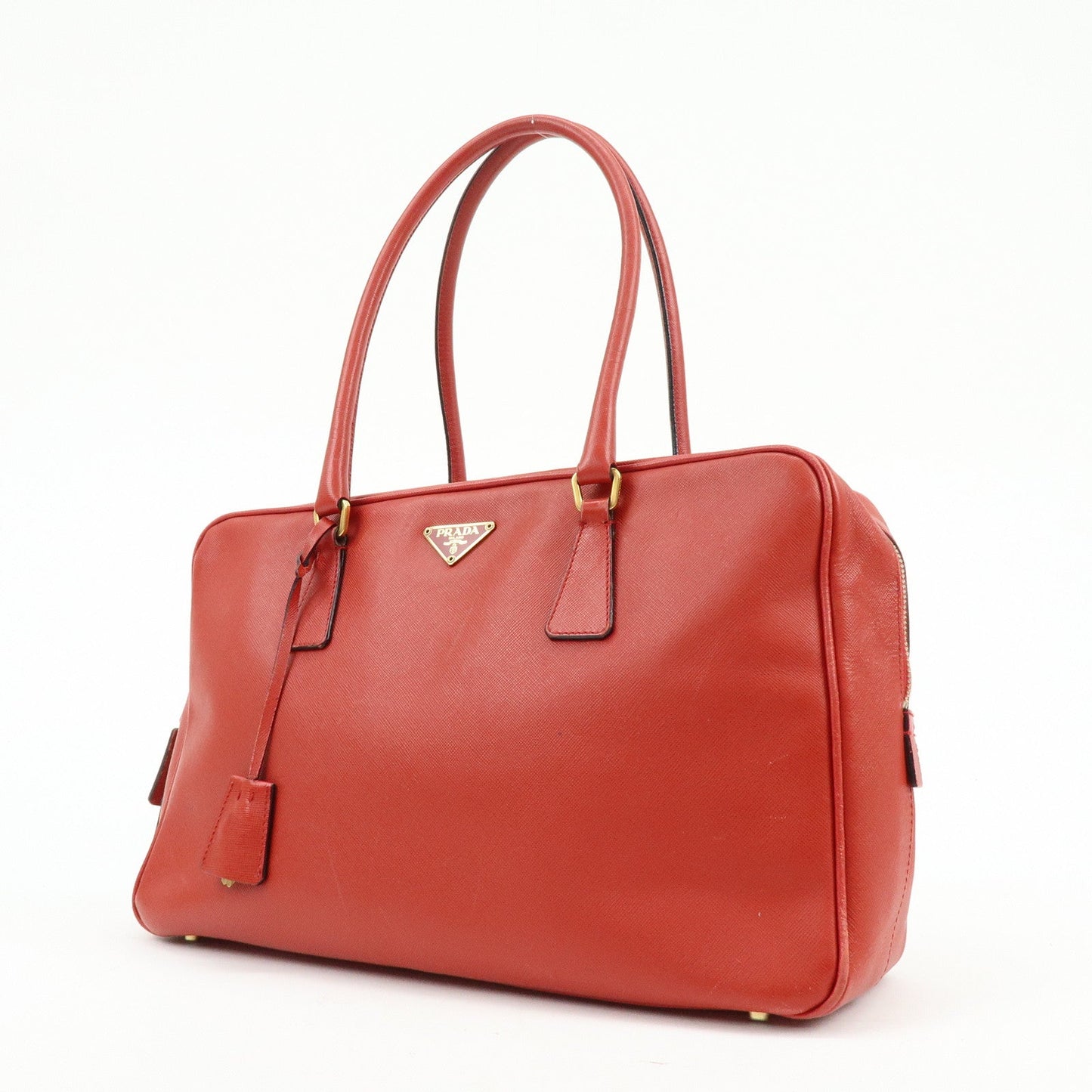 Prada Triangle Logo Saffiano Leather Shoulder Bag Hand Bag Red【Pre-order】