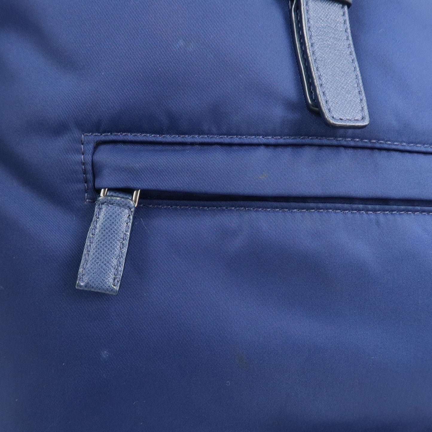 Prada Triangle Logo Nylon Saffiano Leather Backpack Navy BZ0032【Pre-order】