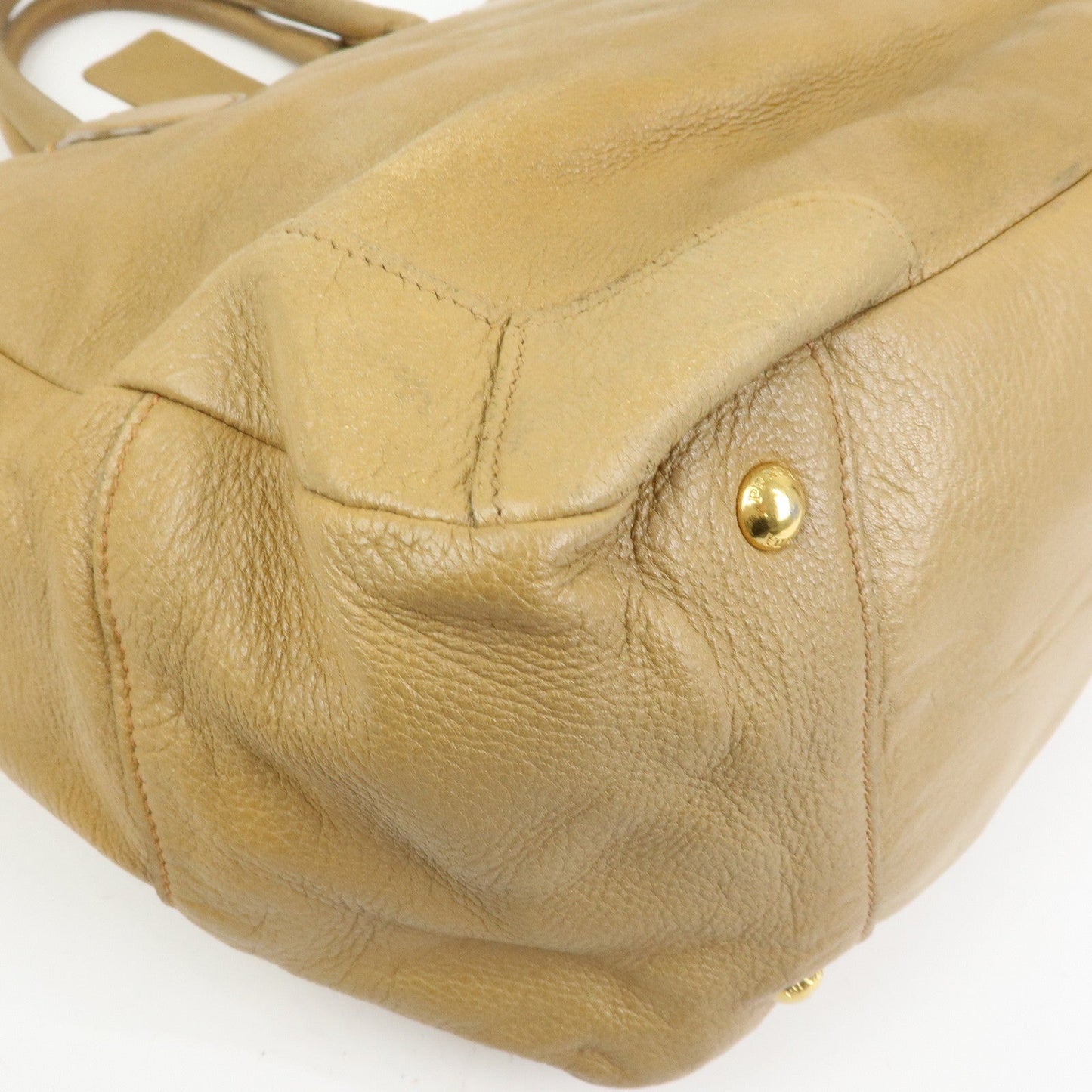 Prada Calf Leather 2Way Bag Hand Bag Shoulder Bag Beige【Pre-order】