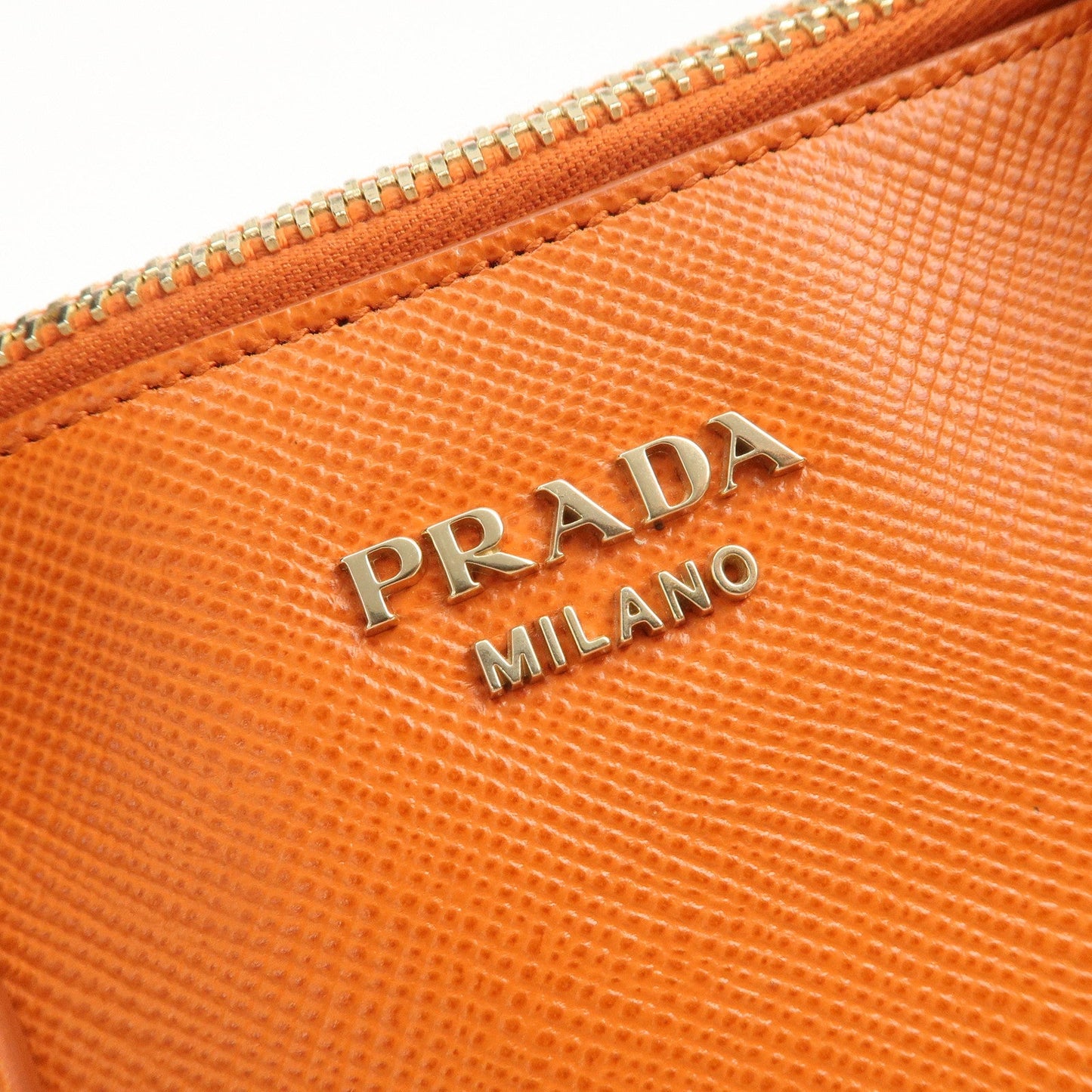 Prada Logo Saffiano Leather Hand Bag Orange BN2560【Pre-order】
