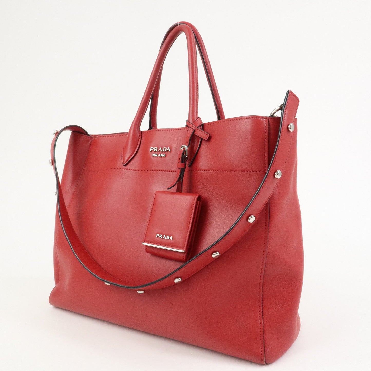 Prada Logo Leather 2Way Bag Tote Bag Hand Bag Shoulder Bag 1BG041【Pre-order】