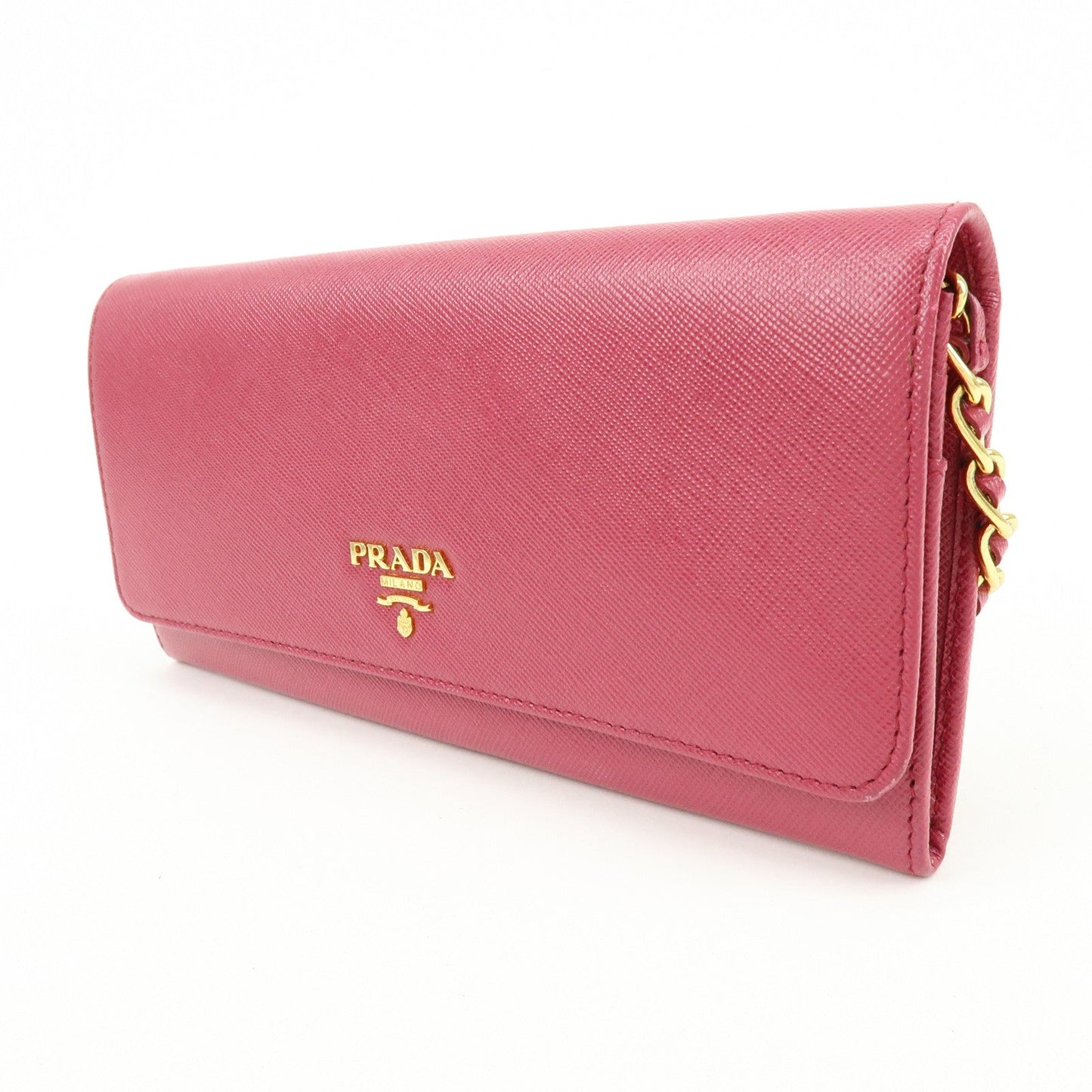 Prada Saffiano Leather Chain Wallet WOC Pink 1M1290【Pre-order】