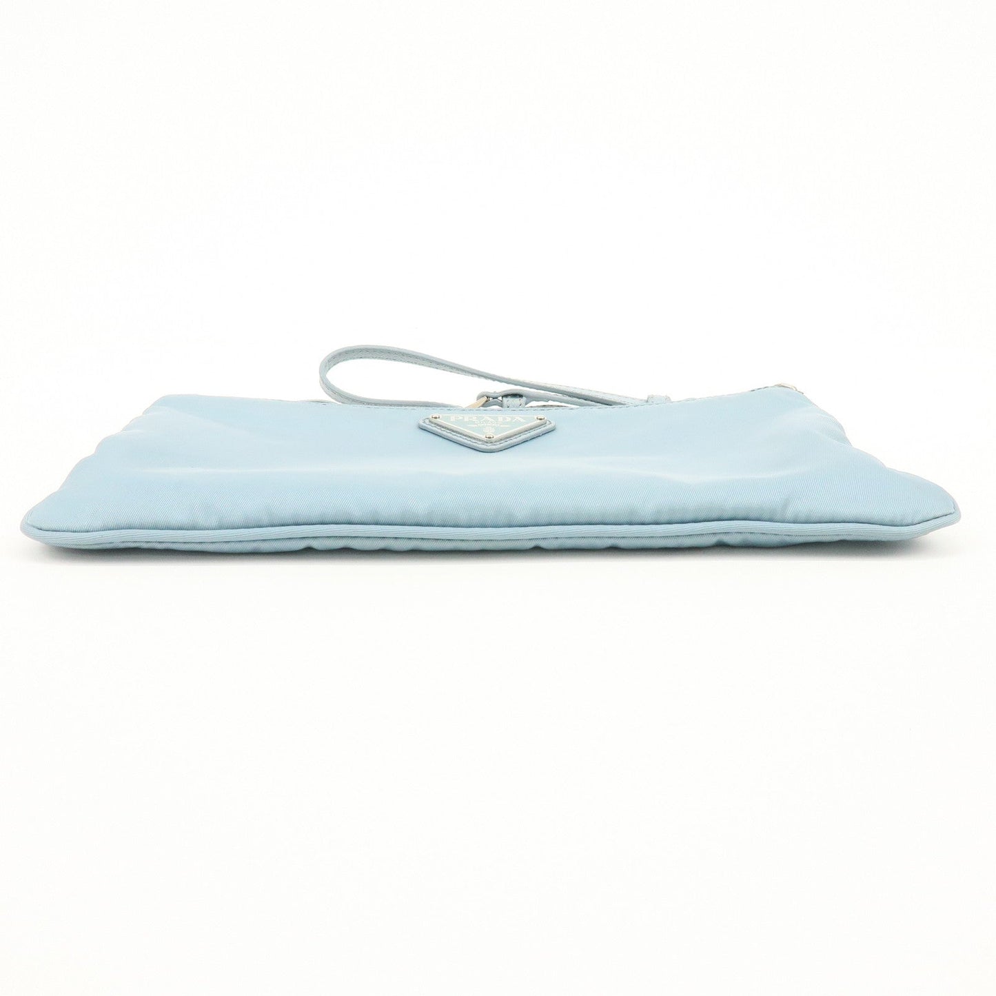 Prada Triangle Logo TESSUTO IMPUNTU Nylon Pouch Light Blue 1NH545【Pre-order】