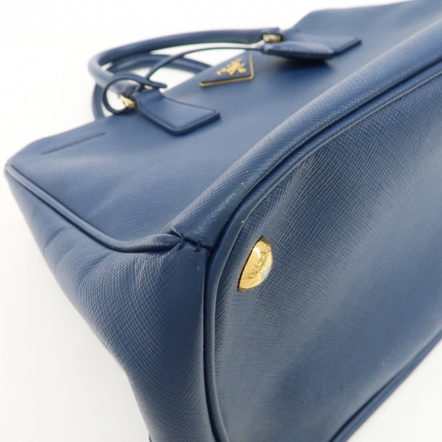 Prada Triangle Logo Saffiano Leather 2Way Bag Shoulder Bag Blue【Pre-order】