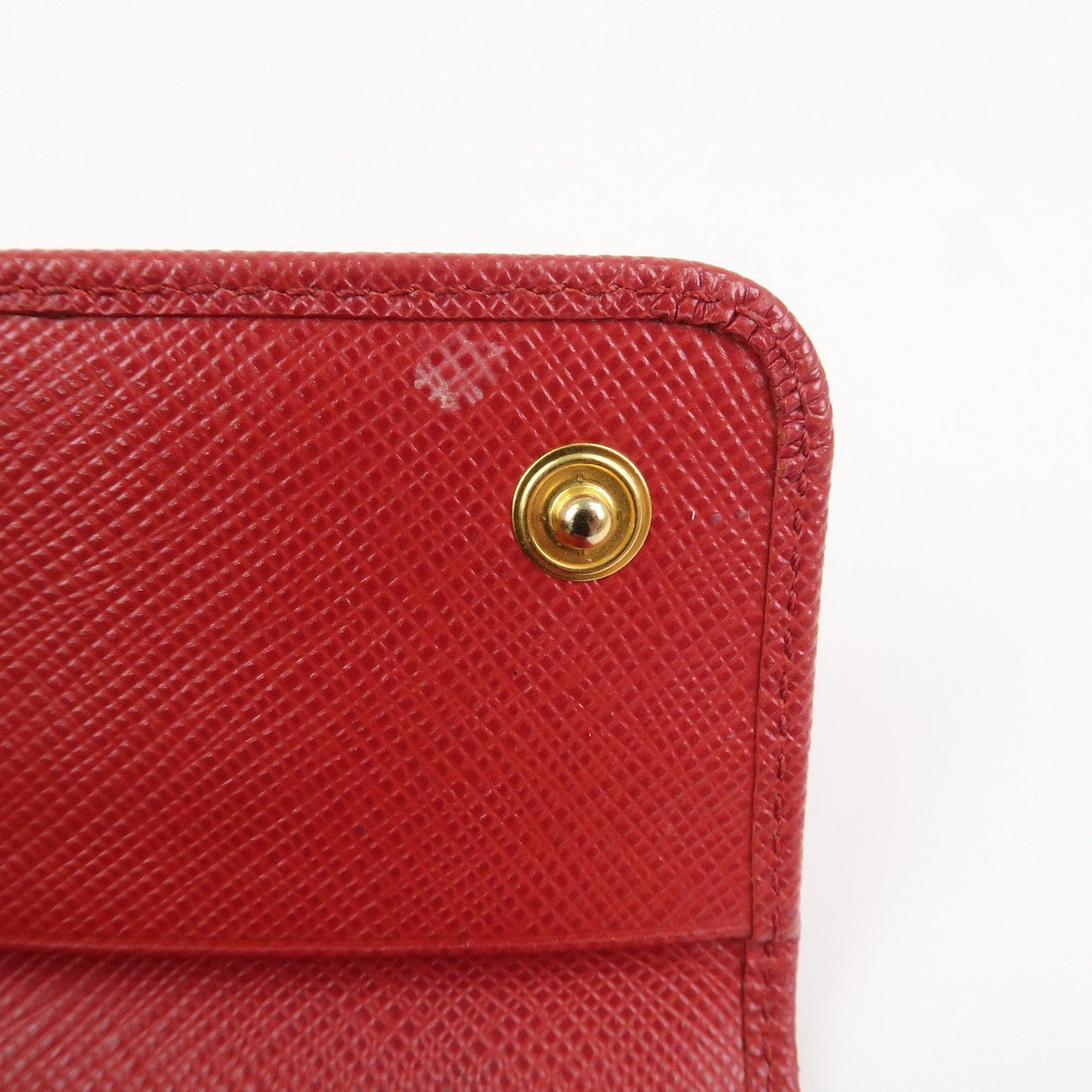 Prada Logo Saffiano Leather Ribbon 6 Rings Key Case Red 1PG222【Pre-order】