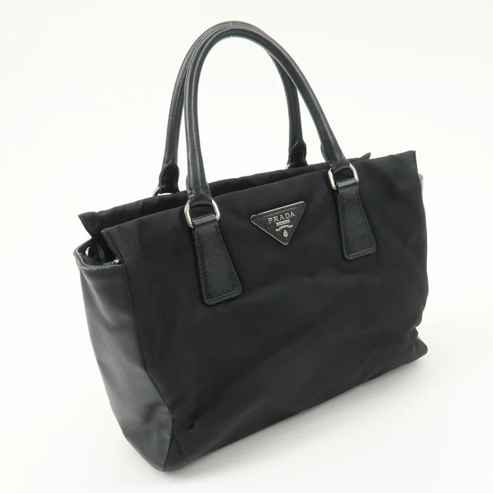 Prada Triangle Logo Leather Nylon 2Way Hand Bag【Pre-order】