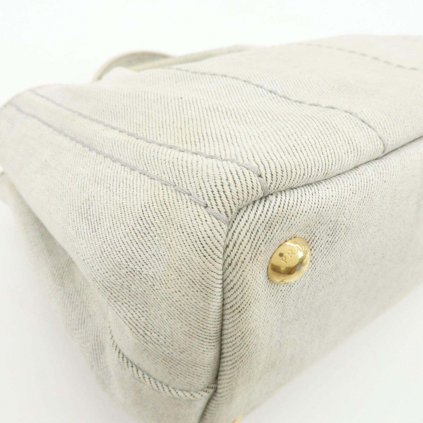 Prada Canapa Mini Denim 2Way Bag Hand Shoulder Bag Gray 1BG439【Pre-order】