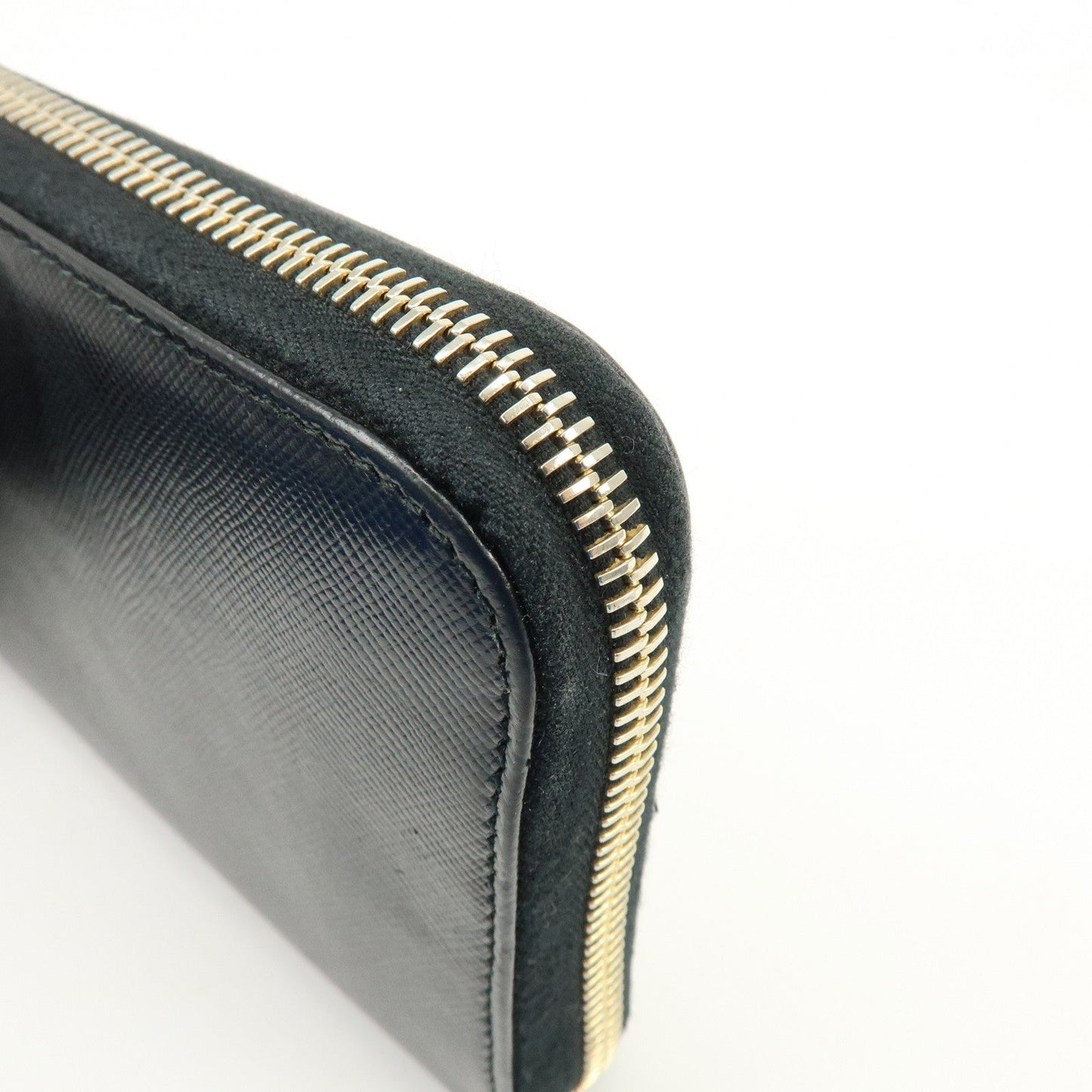 Prada Saffiano Leather Round Zippy Long Wallet Black 1M0506【Pre-order】