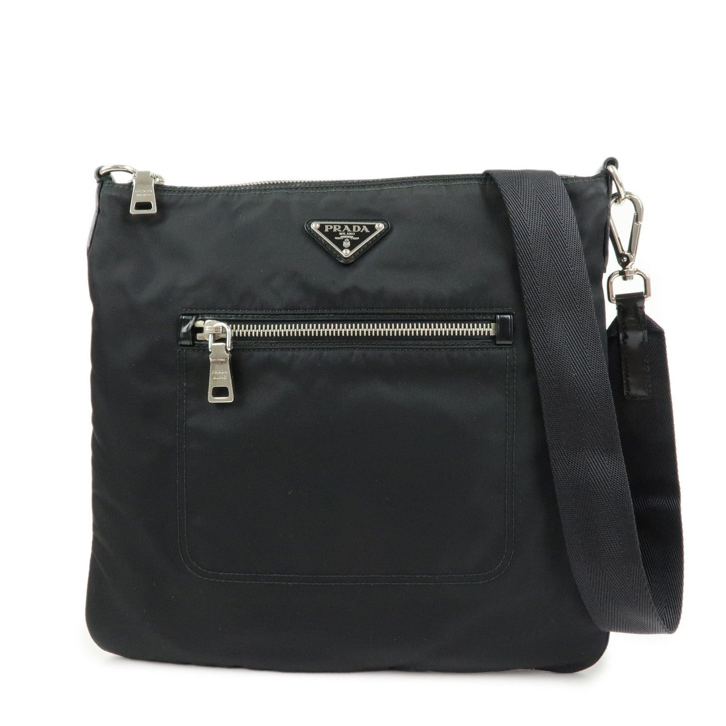 Prada Triangle Logo Nylon Shoulder Bag Crossbody Bag Black BT0715【Pre-order】