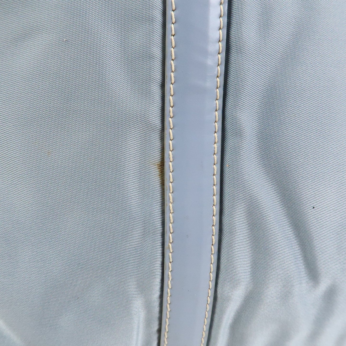 Prada Triangle Logo Nylon Leather Hand Bag Light Blue【Pre-order】