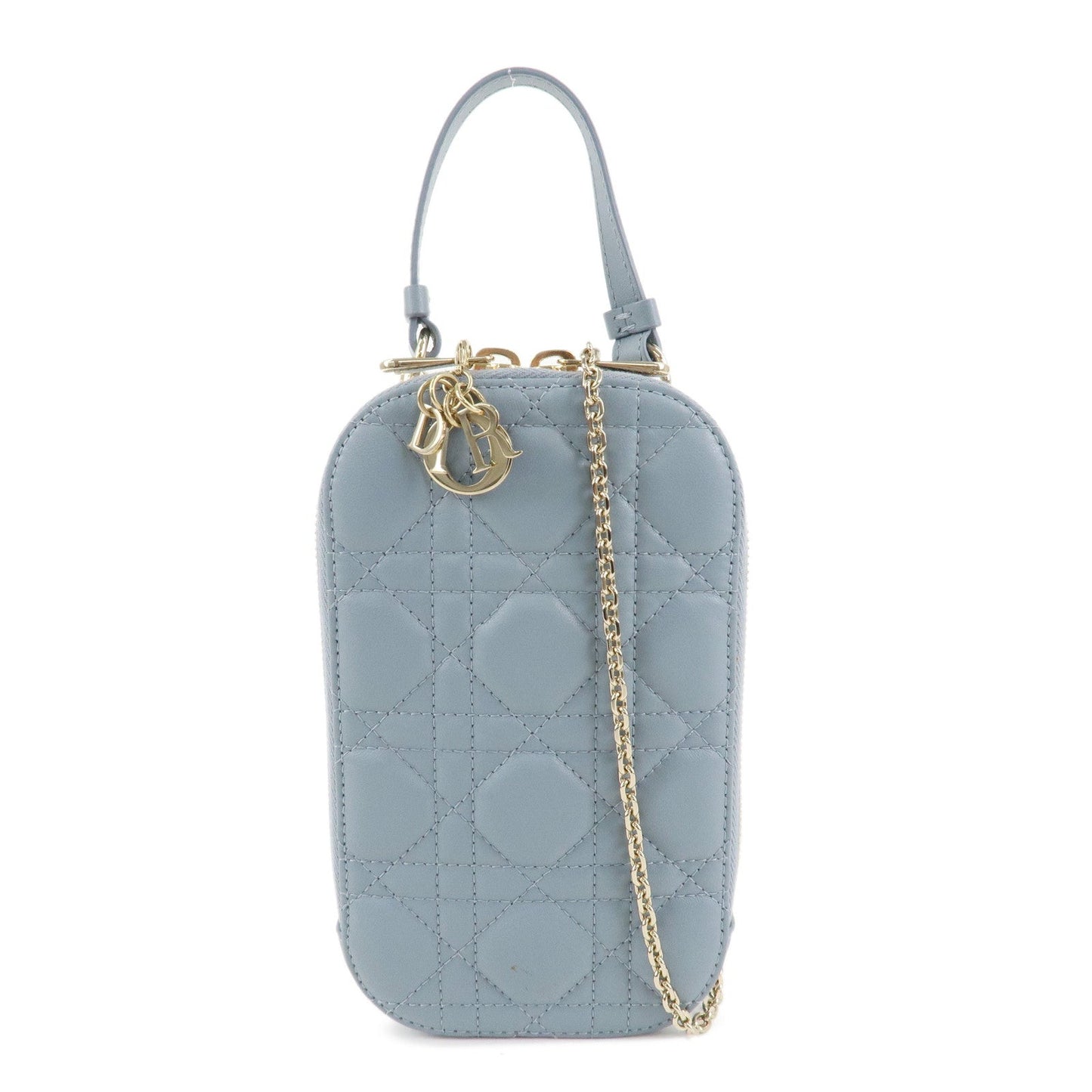 Christian Dior Lady Dior Call'in Dior Cannage Lamb Skin Phone Holder【Pre-order】