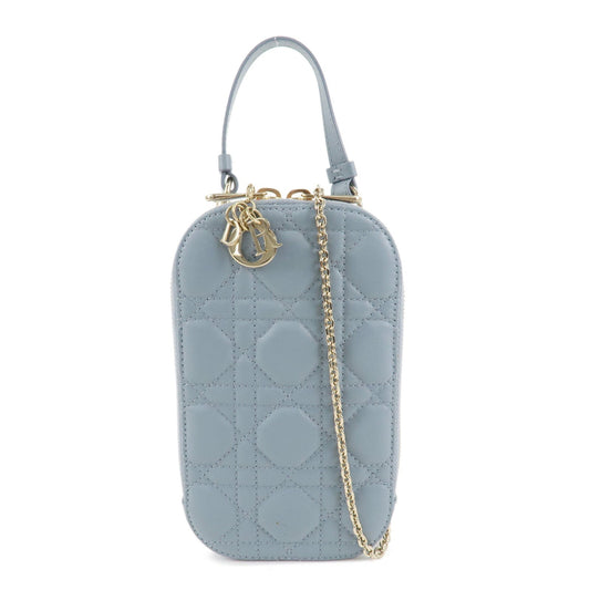 Christian Dior Lady Dior Call'in Dior Cannage Lamb Skin Phone Holder【Pre-order】