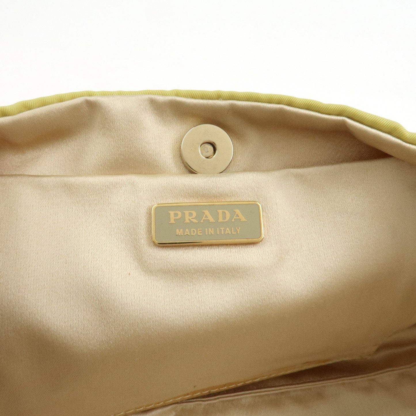 Prada Triangle Logo Nylon Leather Shoulder Bag Yellow BR0107【Pre-order】