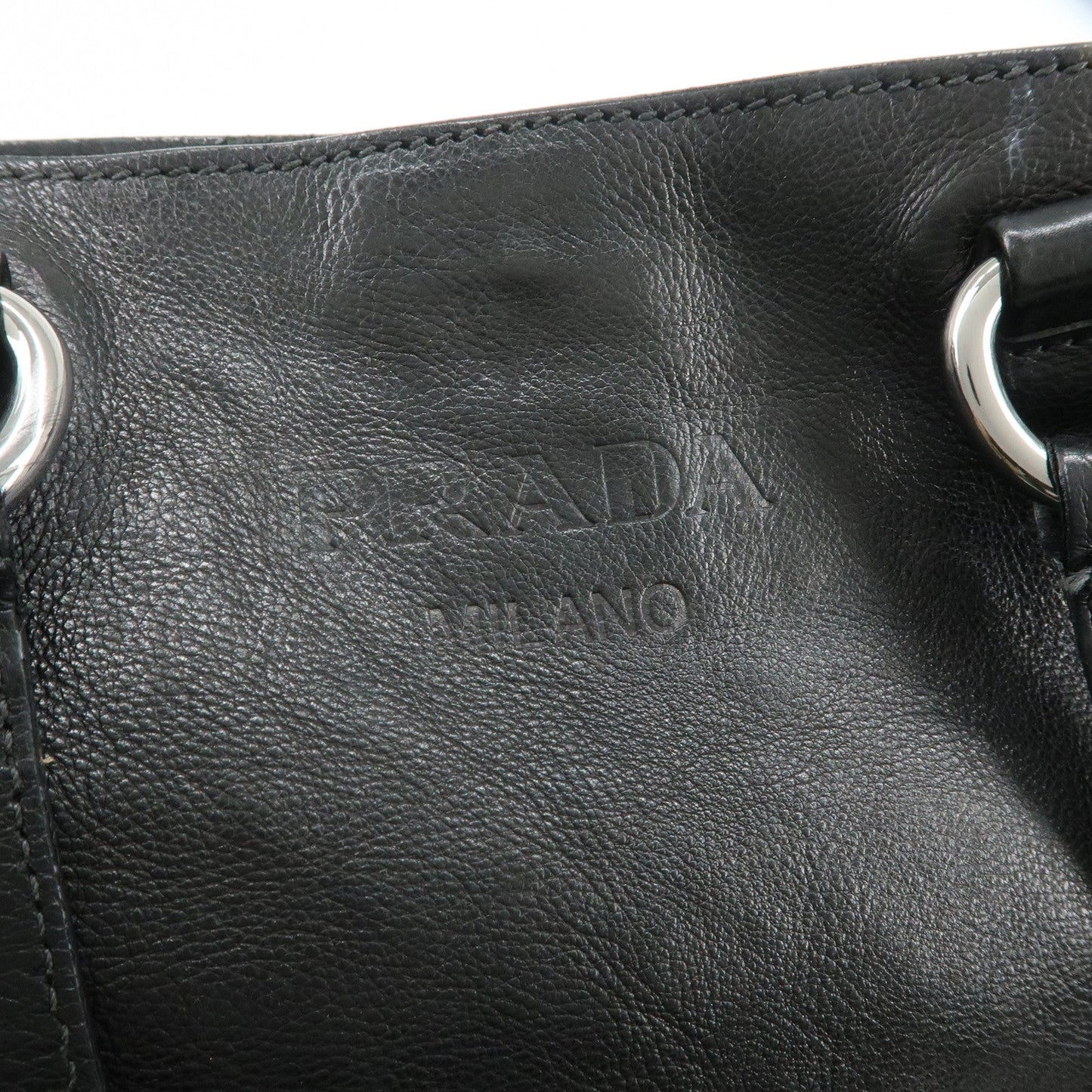 Prada Leather 2Way Bag Tote Bag Shoulder Bag Black VA0801【Pre-order】