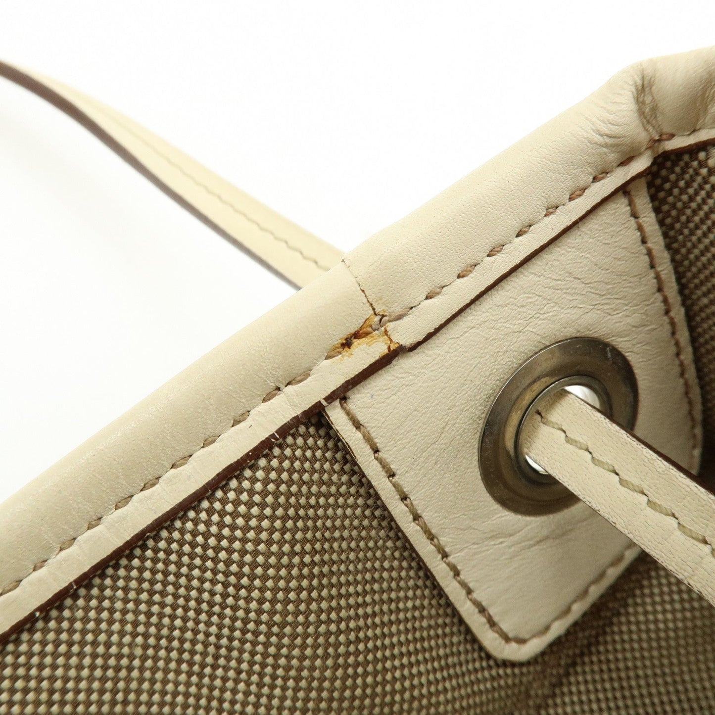 Prada Logo Jacquard Leather Shoulder Bag Crossbody Bag Beige【Pre-order】