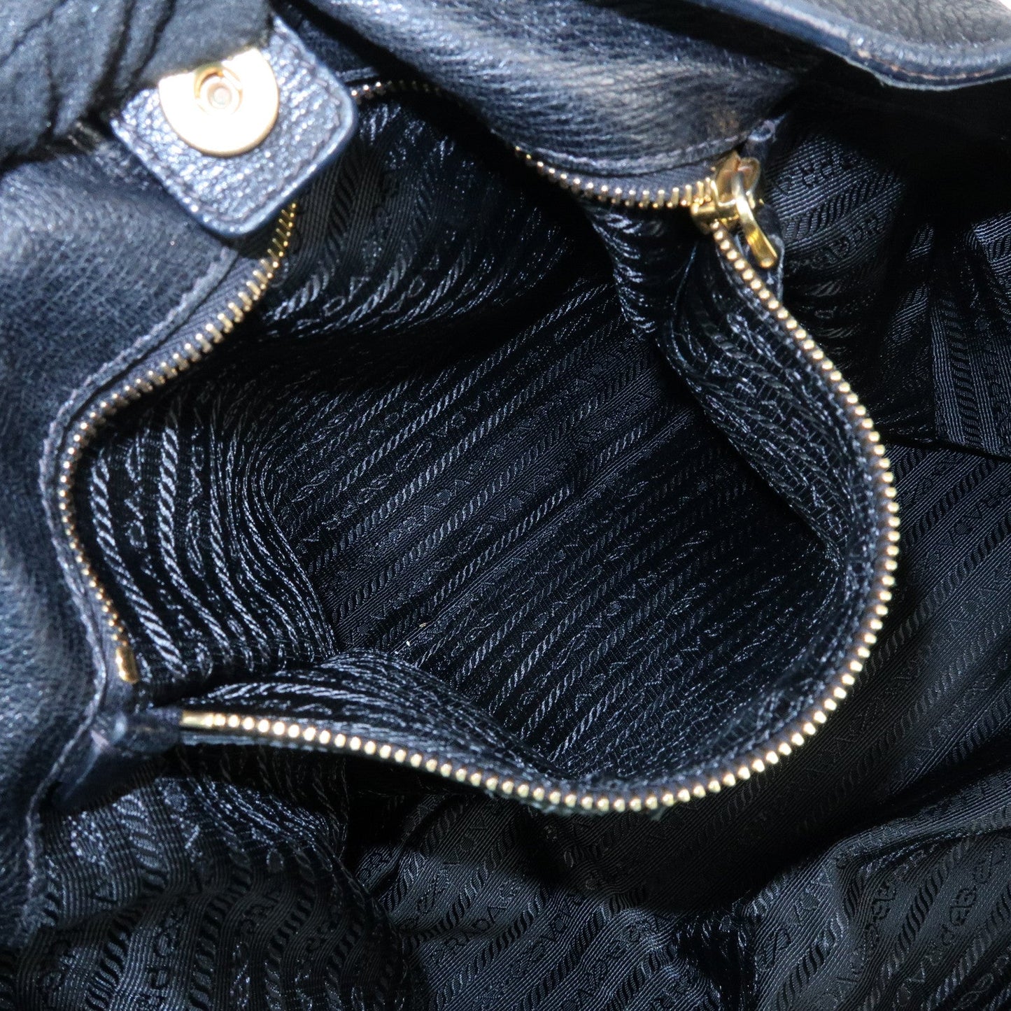 Prada Logo Leather 2Way Bag Hand Bag Shoulder Bag Black BR4083【Pre-order】