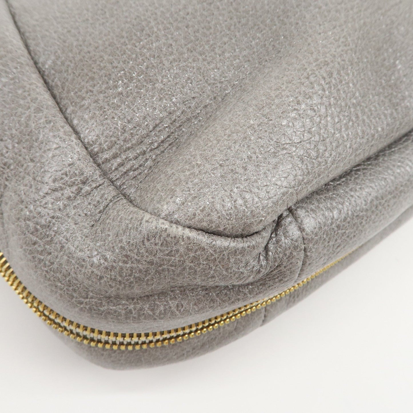 Prada Logo Leather 2Way Bag Hand Bag Shoulder Bag Gray BN1695【Pre-order】