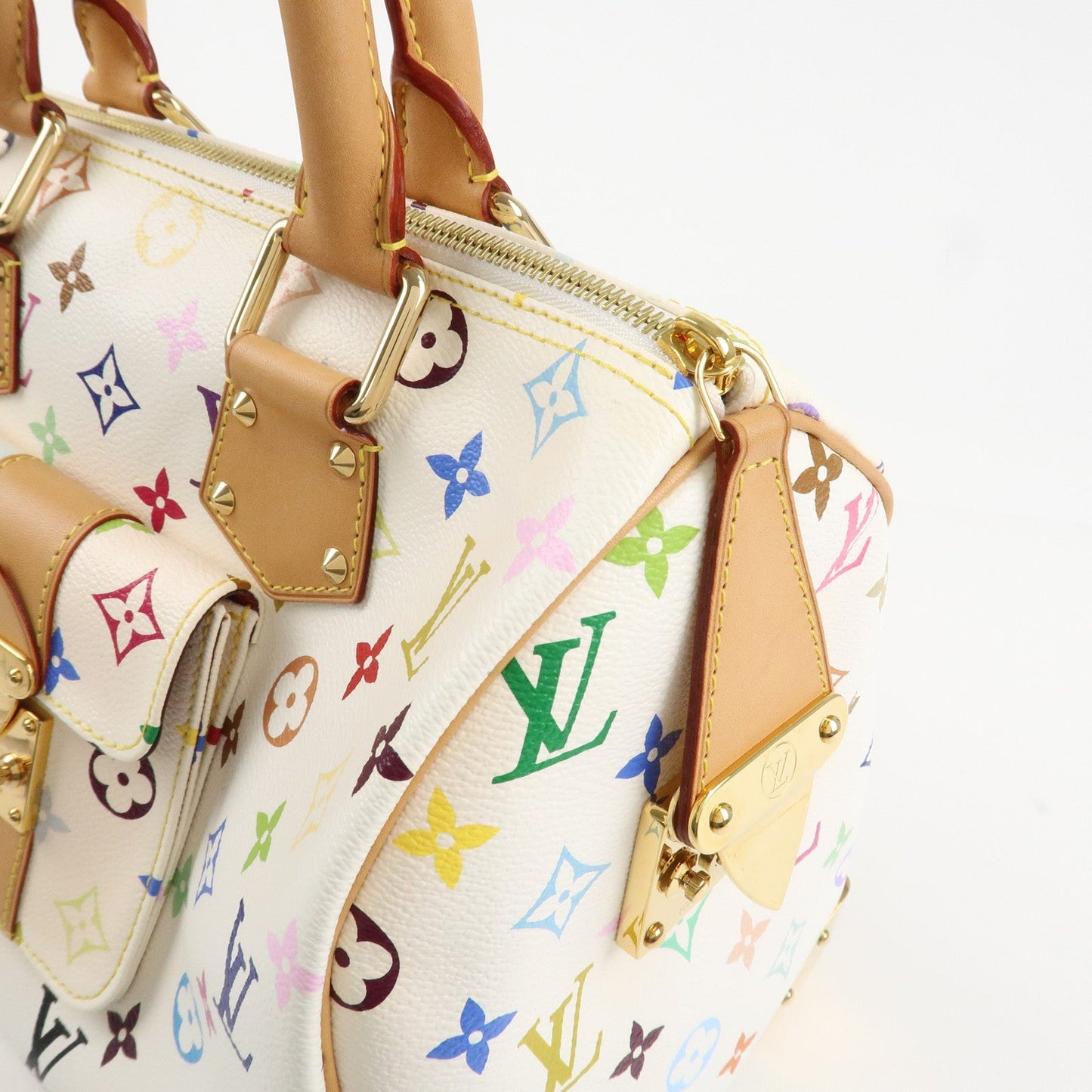 Louis Vuitton Monogram Multicolor Speedy 30 Hand Bag Blanc M92643【Pre-order】