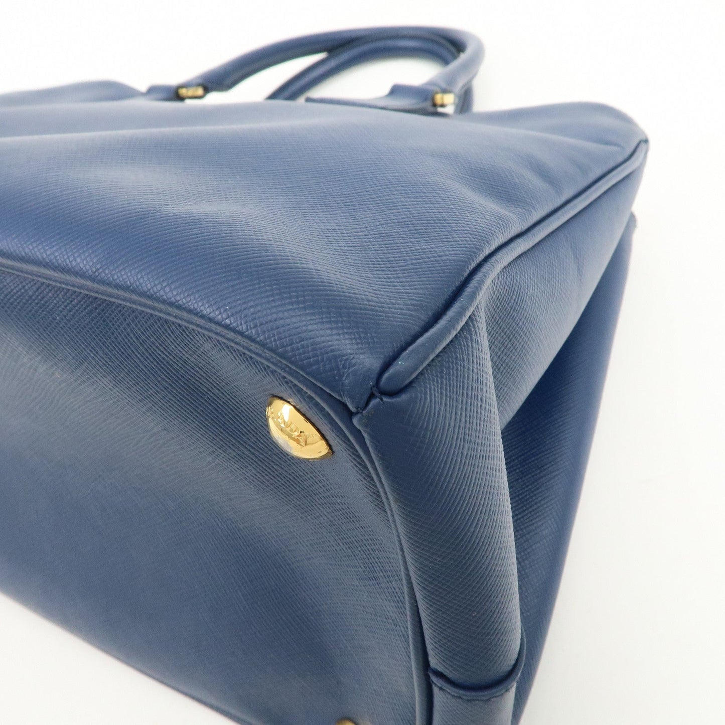 Prada Triangle Logo Saffiano Leather 2Way Bag Shoulder Bag Blue【Pre-order】