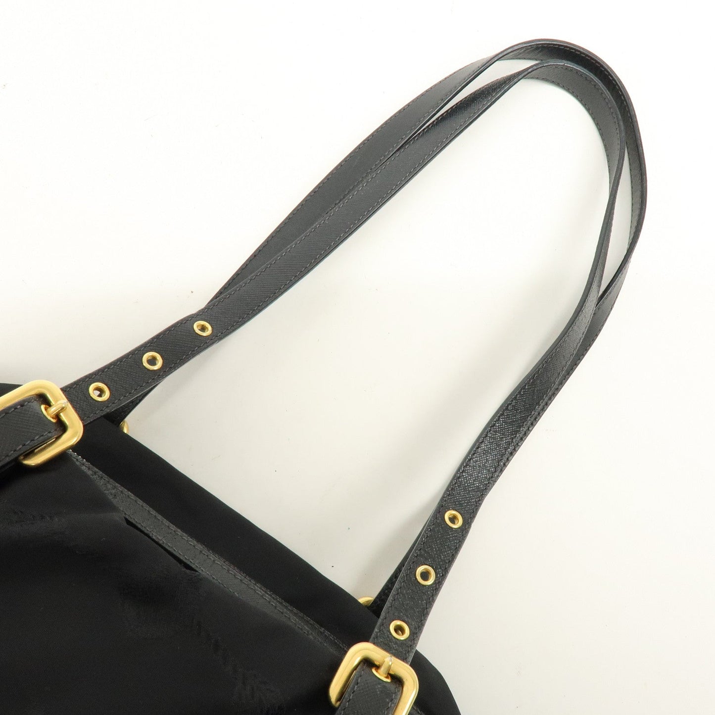Prada Logo Nylon Leather Boston Bag Shoulder Bag Black BL0600【Pre-order】