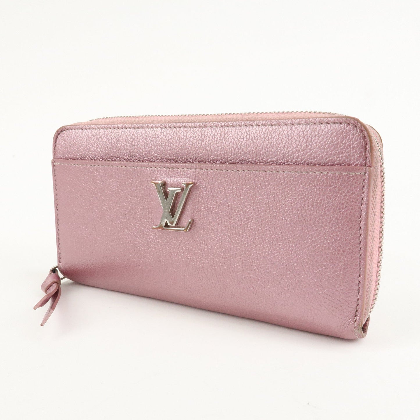 Louis Vuitton Calf Leather Zippy Lock Me Wallet Crystal Rose M69812【Pre-order】