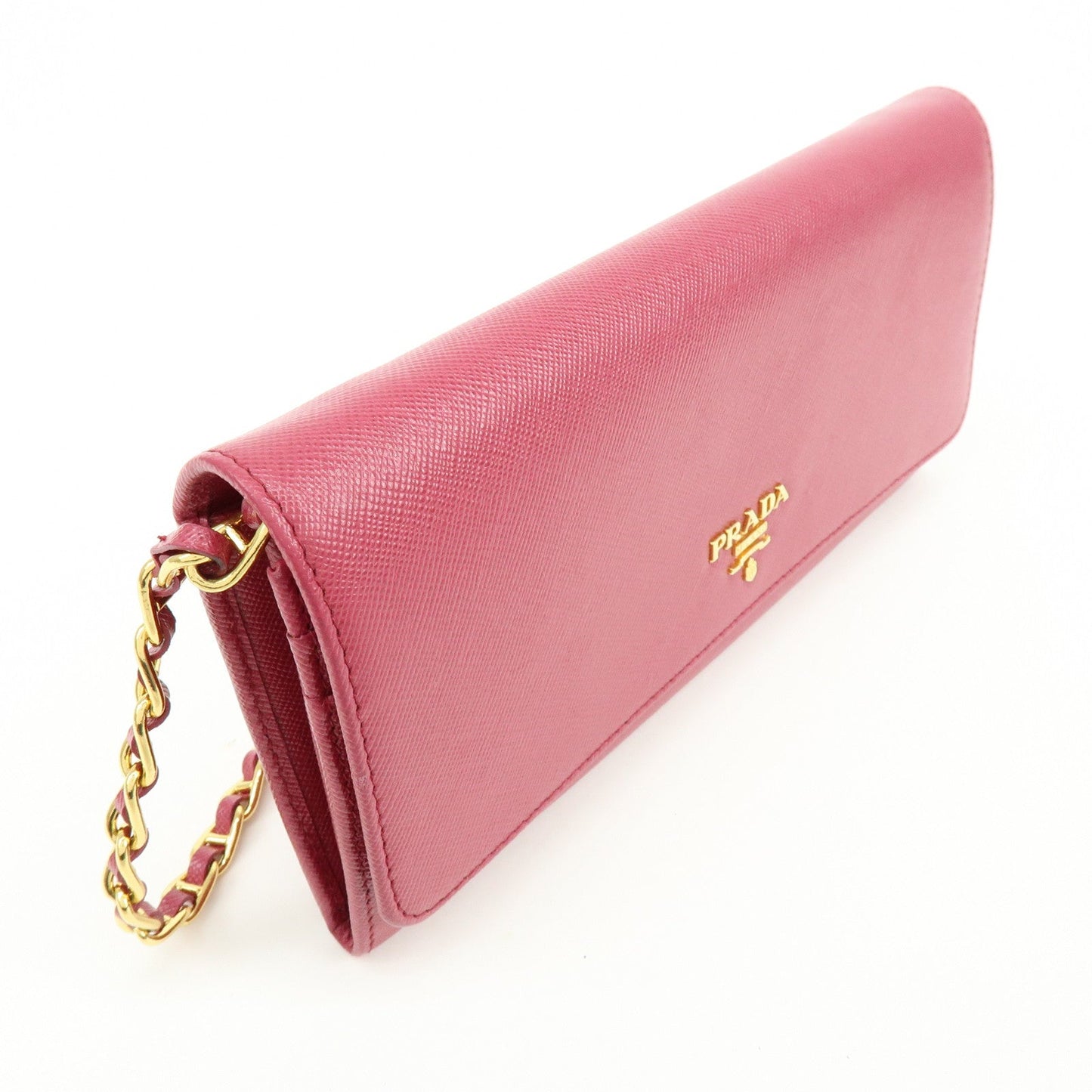 Prada Saffiano Leather Chain Wallet WOC Pink 1M1290【Pre-order】
