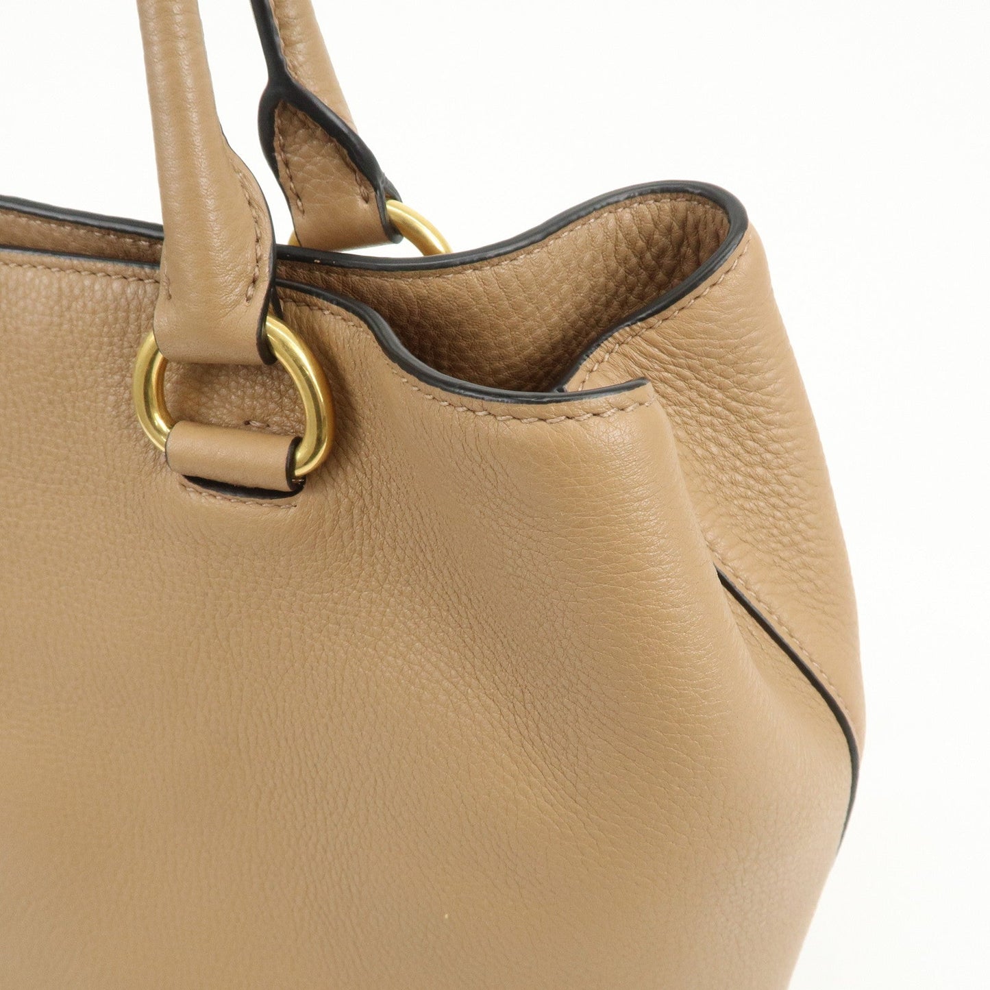 Prada Logo Leather 2Way Bag Tote Bag Shoulder Bag Brown 1BG865【Pre-order】