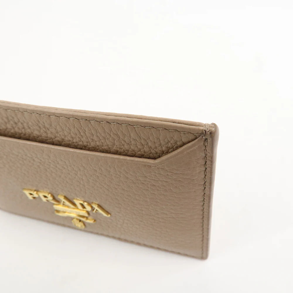 Prada Leather Card Case Card Holder Beige【Pre-order】