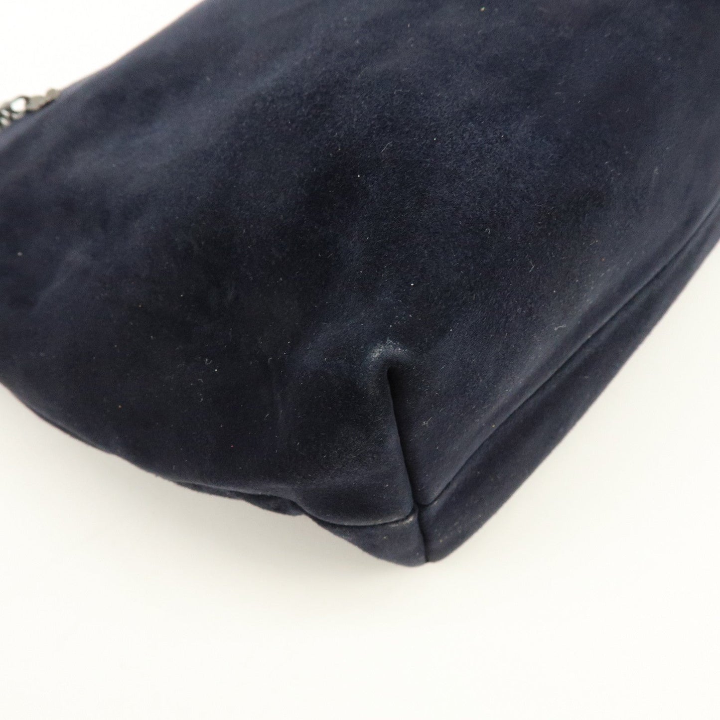 Prada Logo Suede Chain Shoulder Bag Tote Bag Dark Navy【Pre-order】