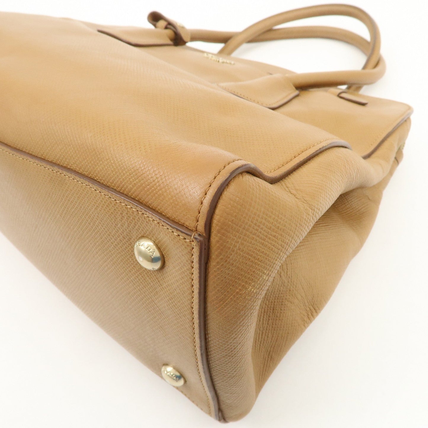 Prada Leather 2Way Bag Hand Bag Shoulder Bag Light Brown BN2572【Pre-order】