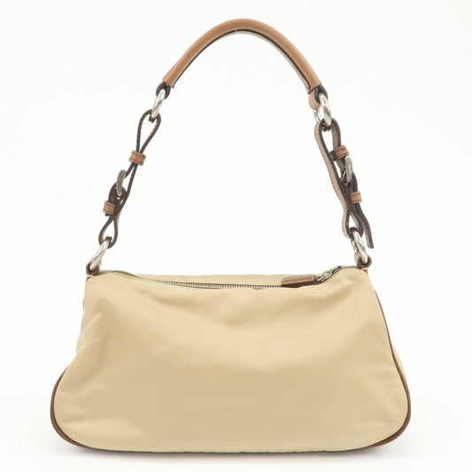 Prada Triangle Logo Nylon Saffiano Leather Shoulder Bag Hand Bag【Pre-order】
