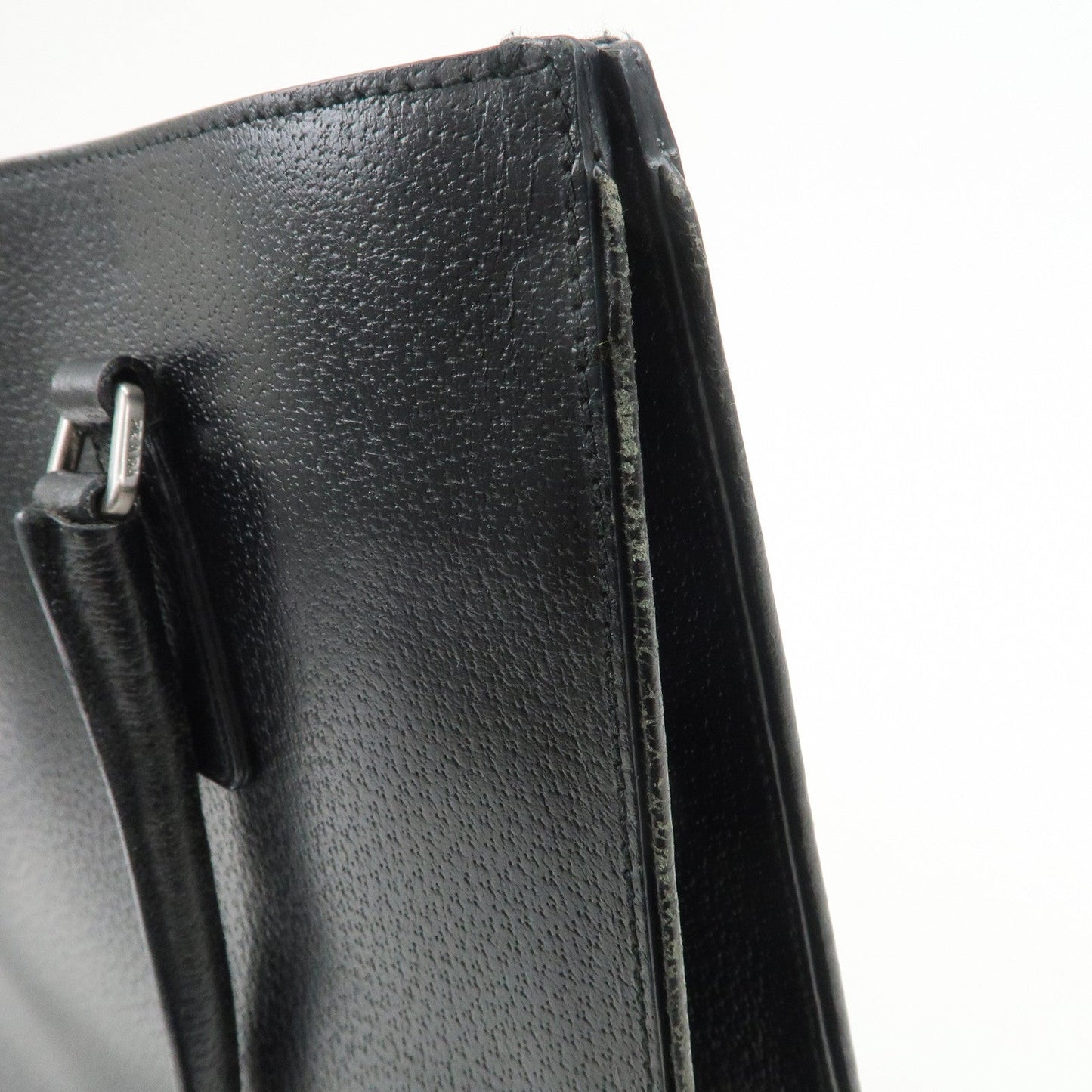 Prada Triangle Logo Leather Tote Bag Shoulder Bag Black BR0394【Pre-order】