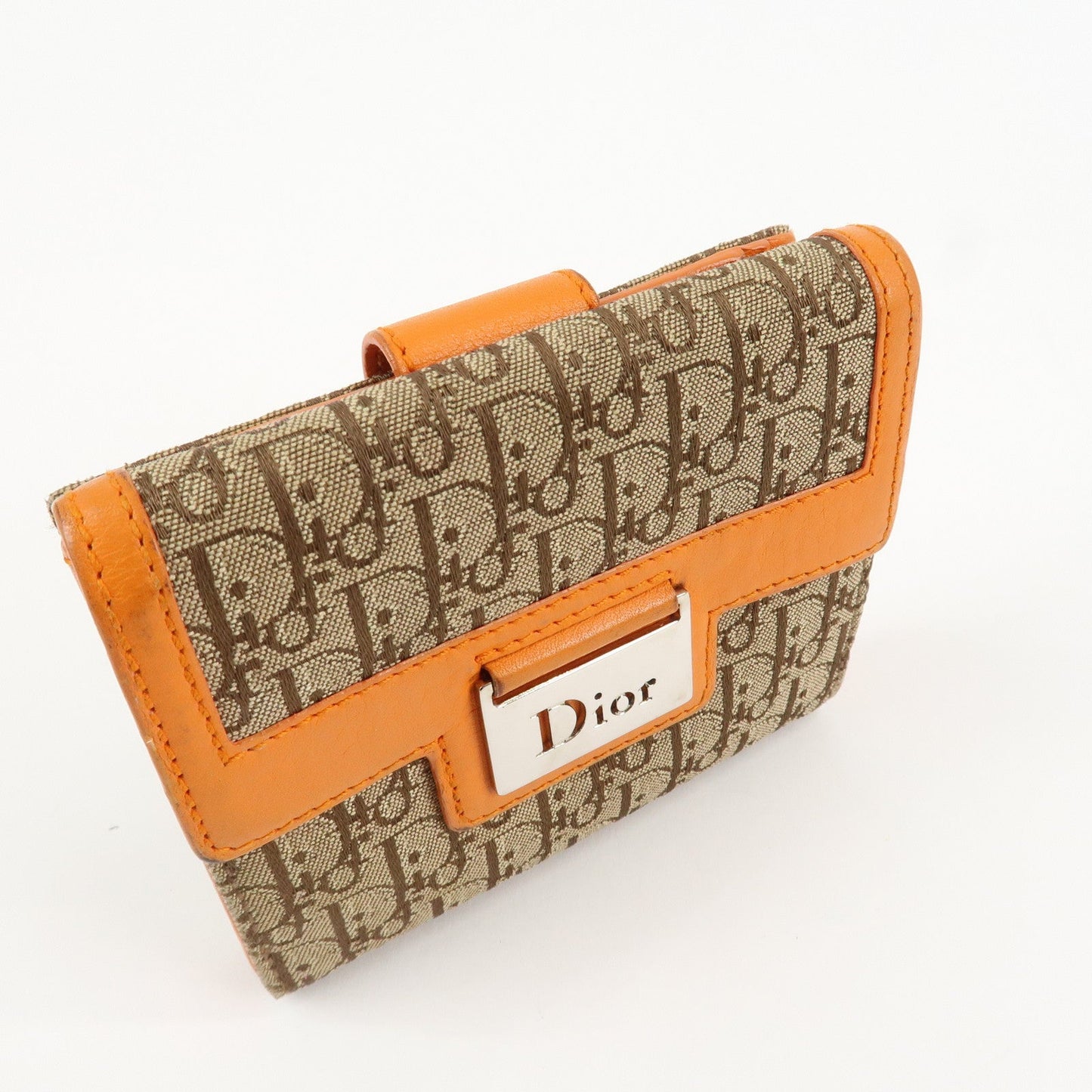 Christian Dior Street Chic Trotter Canvas Leather W Hook Trifold Wallet【Pre-order】
