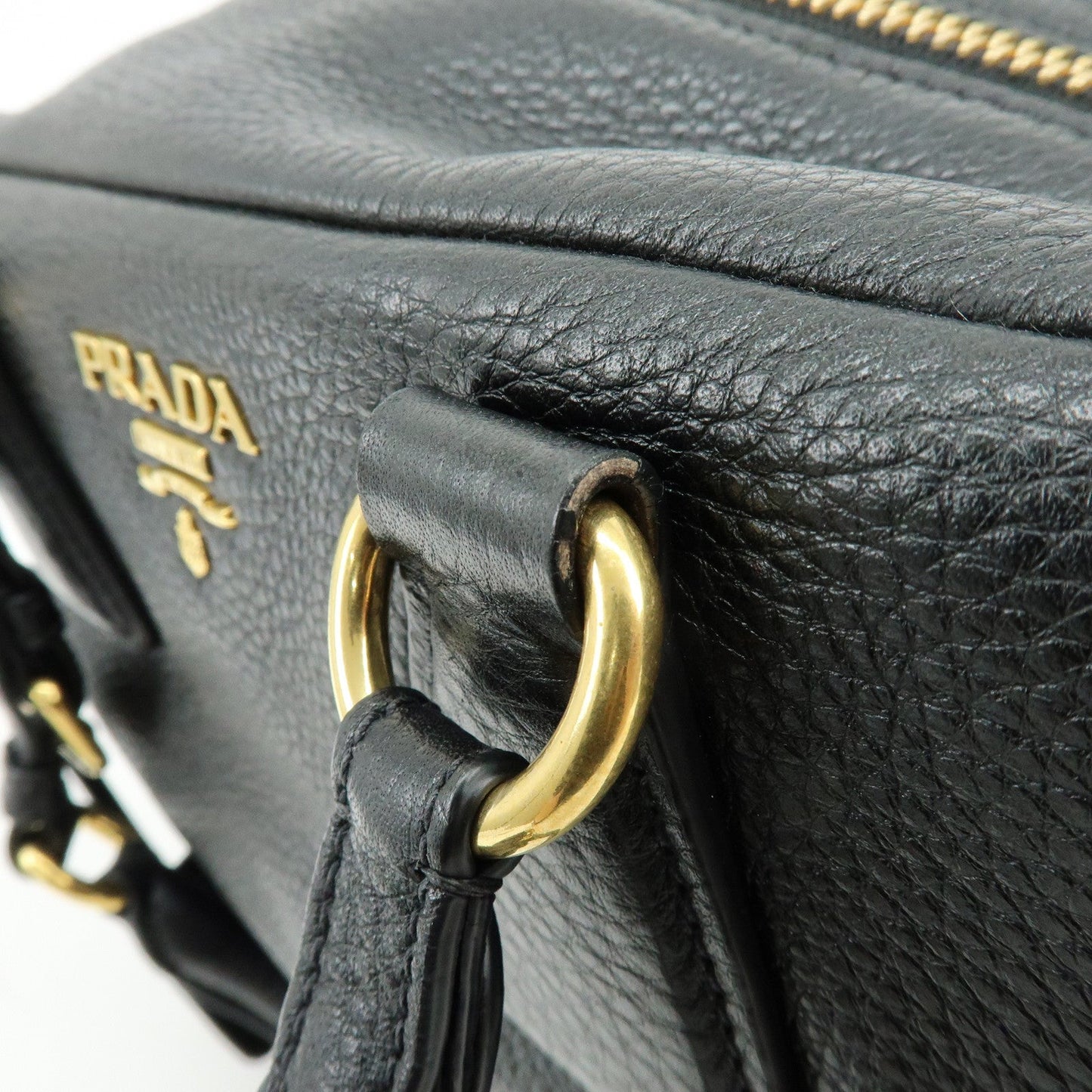 Prada Vitello Daino Leather Shoulder Bag Hand Bag Black B3091M【Pre-order】