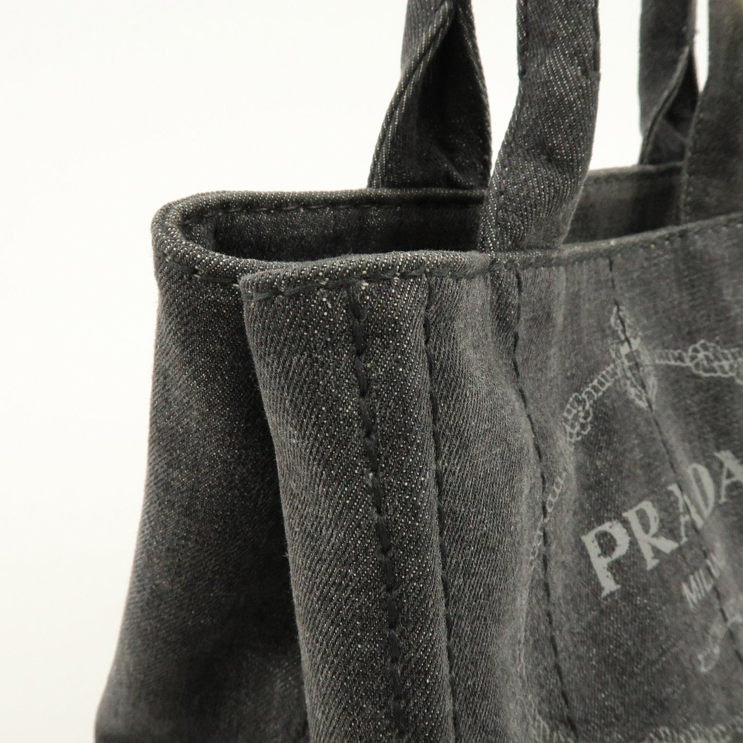 Prada Canapa Canvas 2Way Bag Hand Bag Shoulder Bag Black【Pre-order】