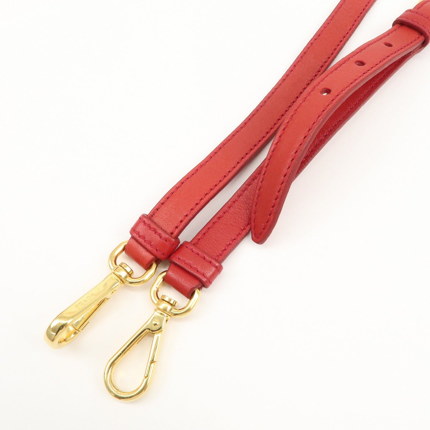 Prada Logo Leather 2Way Bag Hand Bag Shoulder Bag Red BR4205【Pre-order】
