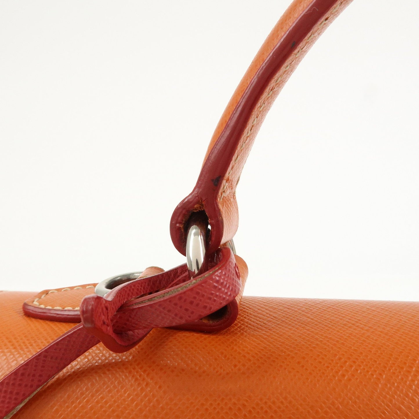 Prada Saffiano Leather 2 Way Bag Tote Bag Shoulder Bag Orange Red【Pre-order】