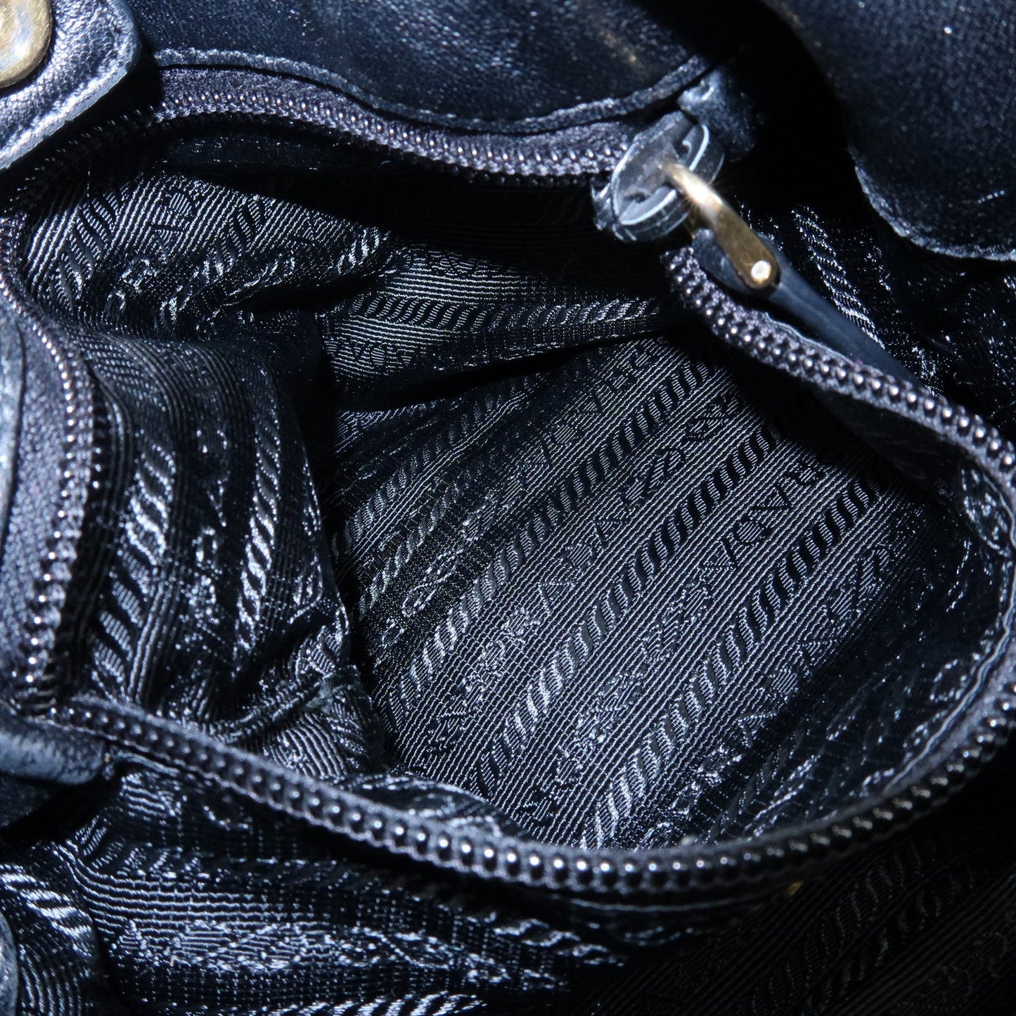 Prada Ribbon Nylon Leather Shoulder Bag Hand Bag Black BR4237【Pre-order】
