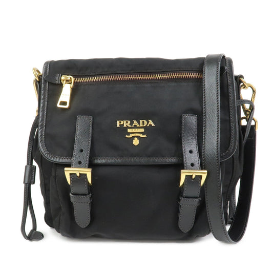 Prada Logo Nylon Saffiano Leather Shoulder Bag Crossbody Bag Black【Pre-order】
