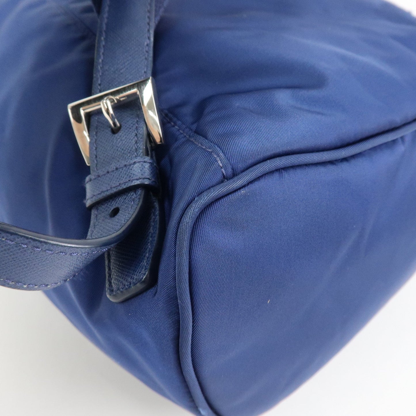 Prada Triangle Logo Nylon Saffiano Leather Backpack Navy BZ0032【Pre-order】