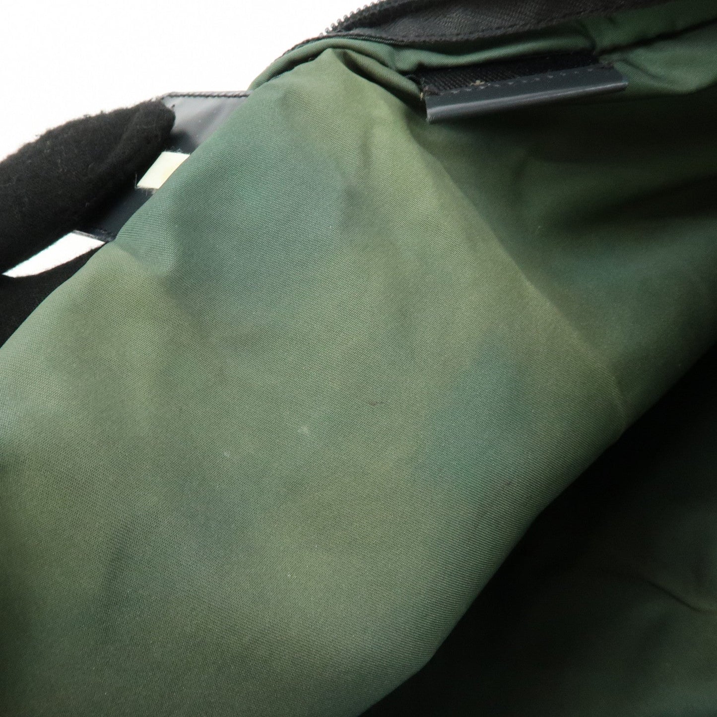 Prada Triangle Logo Nylon Leather Tote Bag Hand Bag Moss Green【Pre-order】