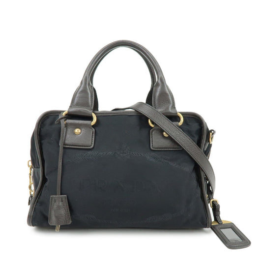 Prada Triangle Logo Nylon Leather 2Way Hand Shoulder Bag Black【Pre-order】
