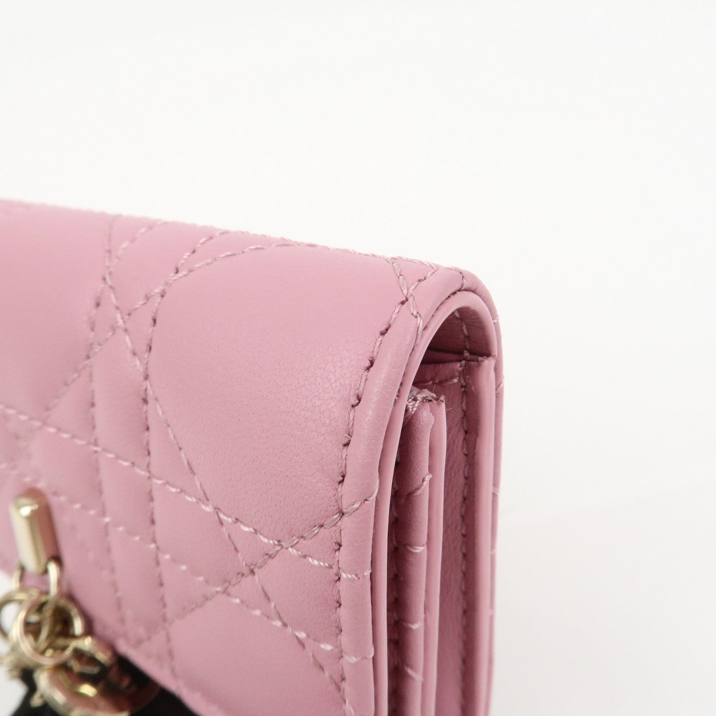 Christian Dior Cannage Logo Leather Bi-fold Compact Wallet【Pre-order】