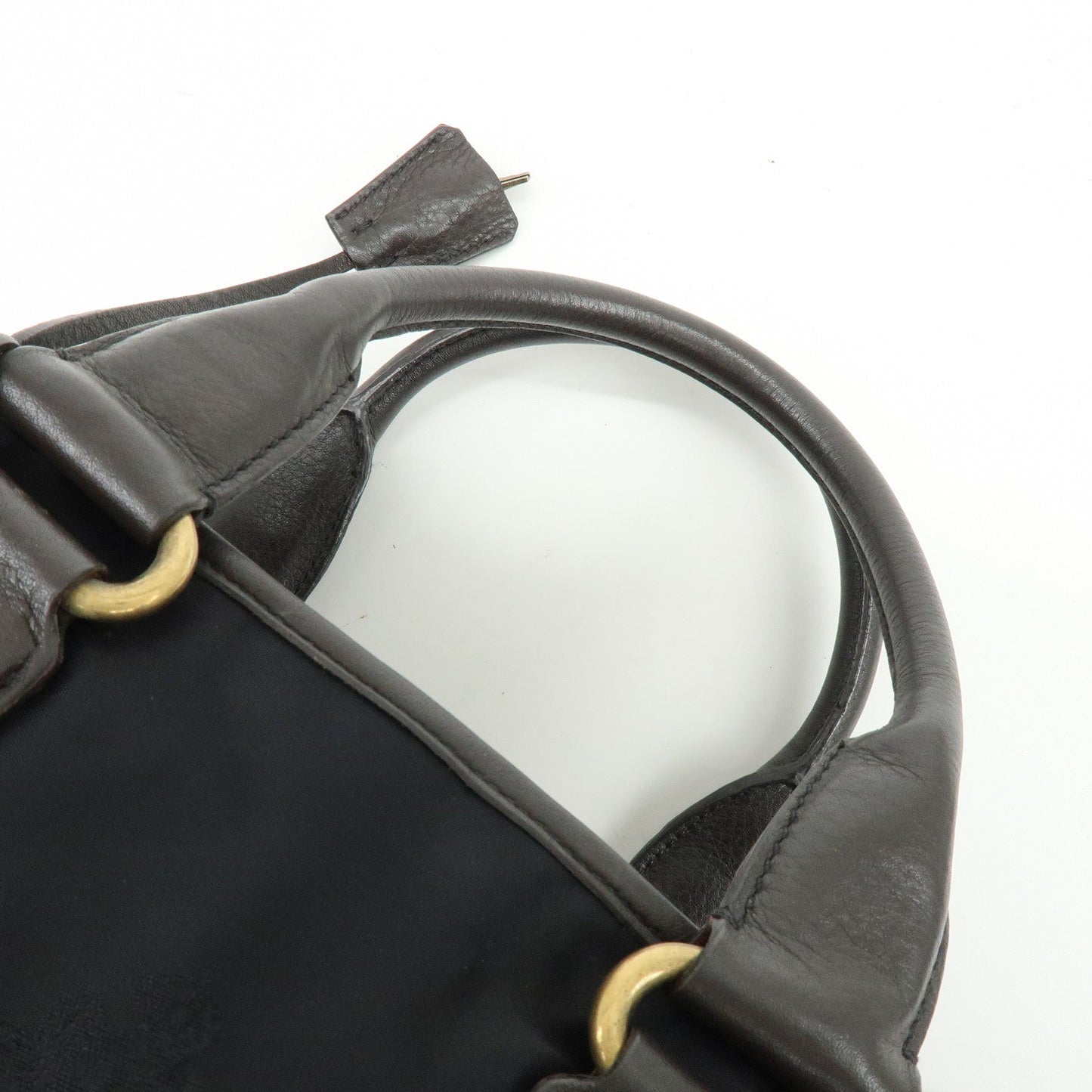 Prada Triangle Logo Nylon Leather 2Way Hand Shoulder Bag Black【Pre-order】
