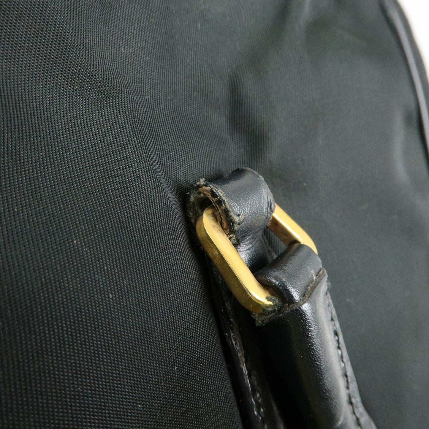 Prada Triangle Logo Nylon Leather Hand Bag Tote Shoulder Bag Black【Pre-order】