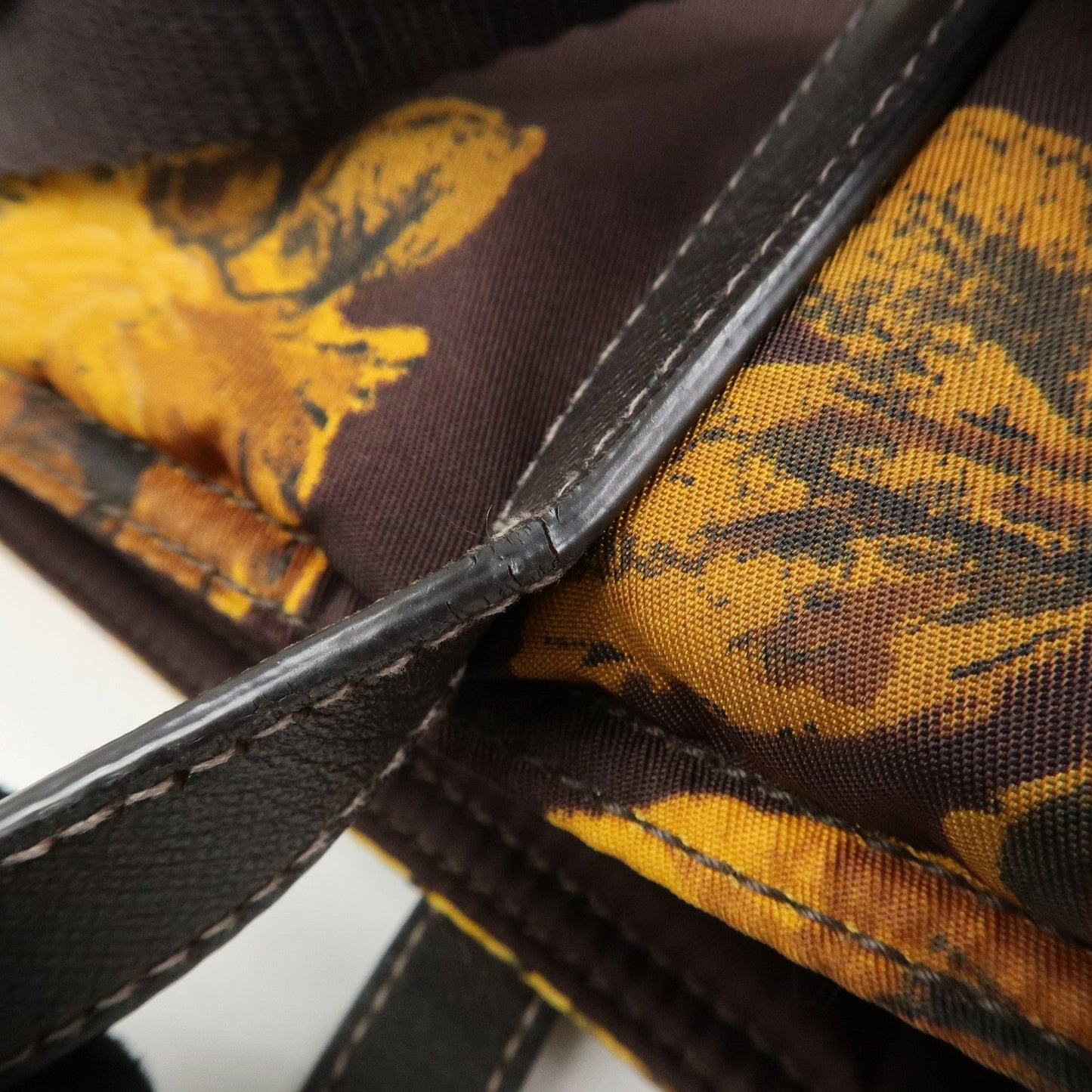 Prada Triangle Logo Nylon Leather 2Way Shoulder Bag Flower Print【Pre-order】
